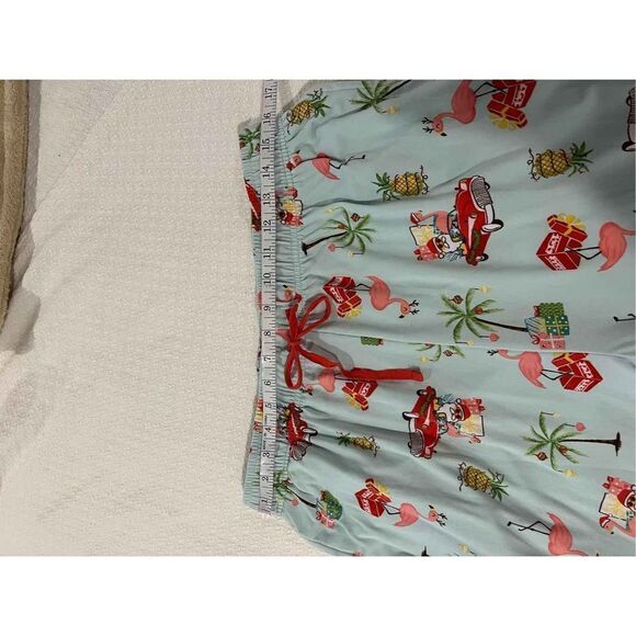 Pajamarama light blue flamingo pajama set “let’s jingle and flamingo” size L - Picture 7 of 13
